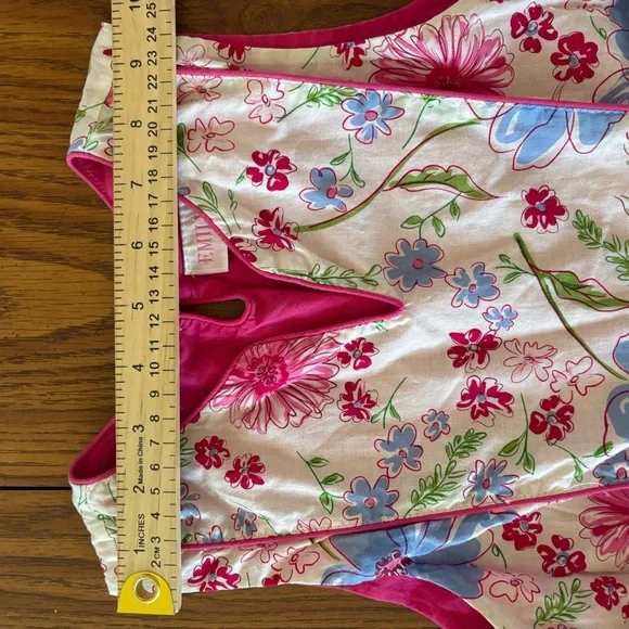 VTG Emily West Girl's Sz 14 Floral Prairie Midi Dress 70s Style Belted EUC Lined - Picture 6 of 12